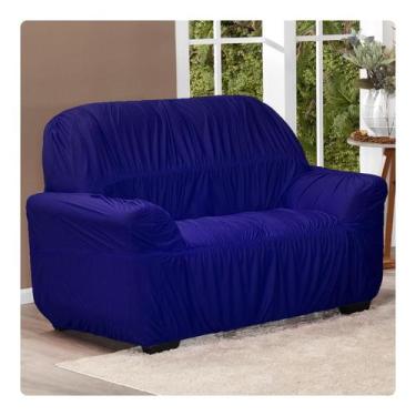 Imagem de Capa De Sofá Avulsa Elasticada 2 Lugares Em Malha Royal - Shop Casa No