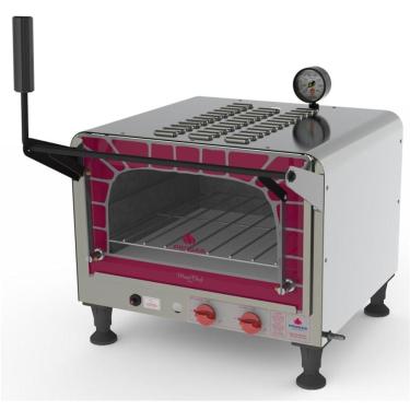 Imagem de Forno Lastro a Gás Baixa Pressão Progás Mini Chef PRP-400 g Style G2 Pedra Refratária Inox