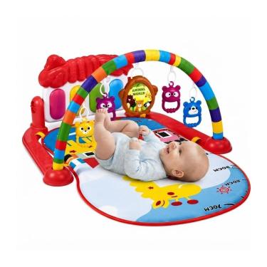 Imagem de Tapete Musical Infantil Interativo com Piano e Arco Removível Vermelho