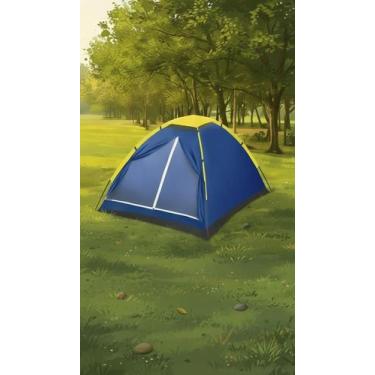 Imagem de Barraca Iglu Camping 3 Pessoas Impermeável Azul - Congratulations Stor