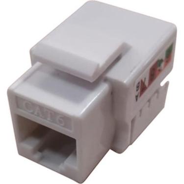 Imagem de Conector Femea Keystone Cat06 Branco - Kit C/10 Unidades - TUITI