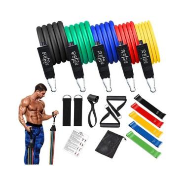 Imagem de Conjunto De Equipamentos De Treino Para Casa: Barra De Exercícios, Pil
