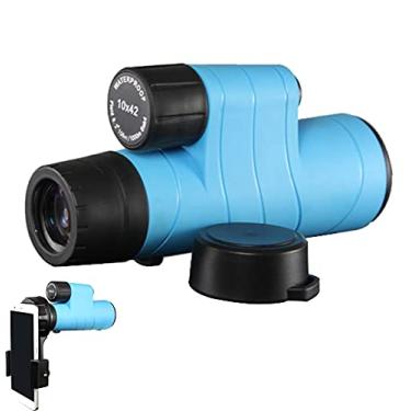 Imagem de Telescópio Monocular 10x42 óculos de alta ampliação ao ar livre para baixa luminosidade, à prova d'água e antiembaçante, adequados para viajar para assistir a shows e jogos esportivos