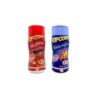 Imagem de Temperos P/ Pipoca Popcorn Cx 24 Frascos. 12 Picanha - 12 Queijo Nacho