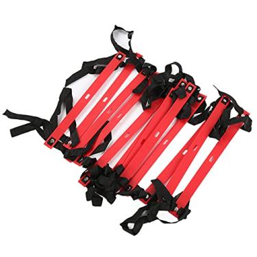 Imagem de Acessórios para exercícios de velocidade, não são fáceis de deslizar Resistência forte Material ambientalmente amigável escada de corda de treinamento de bola para treinamento(vermelho)