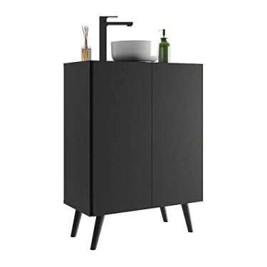 Imagem de Gabinete de Banheiro Retrô Multimóveis 63 cm com 2 Portas Fg5006 Preto