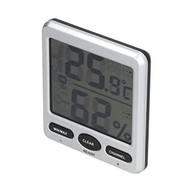 Imagem de Termômetro digital Higrômetro, tela grande sem fio, medidor de temperatura de umidade fácil de ler para quarto de bebê para ambiente externo e interno(TS-WS-07-C1)