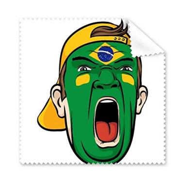 Imagem de Pano de limpeza com a bandeira nacional do Brasil, 5 peças