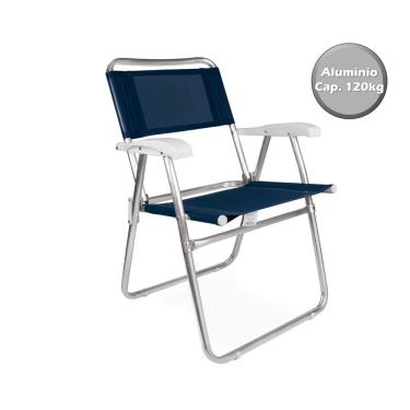 Imagem de Cadeira Alumínio  Praia Camping Piscina Jardim Master Fashion - 2116 Mor