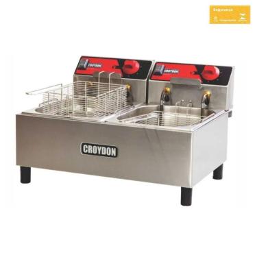 Imagem de Fritadeira Eletrica Mesa Fc2b 2 Cubas 4,5 Litros 2X2900w 220V - Croydon