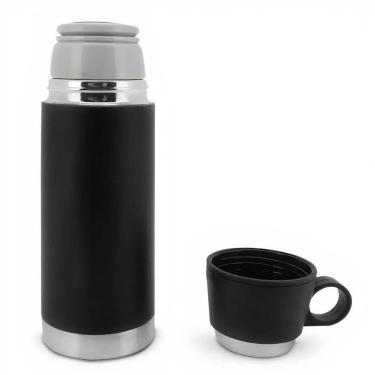 Imagem de Garrafa Térmica Parede Dupla Preta Anti Vazamento Mimo Style