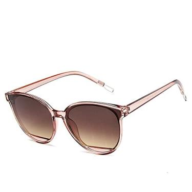 Imagem de Óculos de Sol Moda Feminino Espelho de Metal Vintage Clássico Vintage Óculos de Sol Feminino Óculos De Sol Feminino UV400,07 Marrom,China