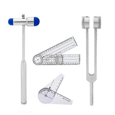 Imagem de Kit Martelo + Goniometro Grande + Goniometro Dedo + Diapasão (BUCK-AZUL)