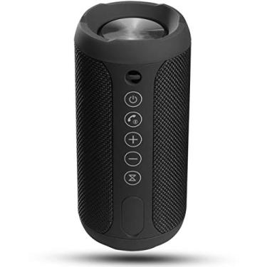 Imagem de HIOD Alto-falante Bluetooth sem fio microfone embutido redução de ruído de 10 m Bluetooth alcance Mini alto-falante portátil suporte TF cartão/AUX, preto