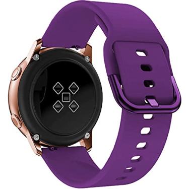 Imagem de Pulseira de relógio de 22 mm, compatível com Samsung Galaxy Watch 3 45 mm/Galaxy Watch 46 mm/Gear S3 Frontier clássica pulseira esportiva de silicone macio para homens e mulheres