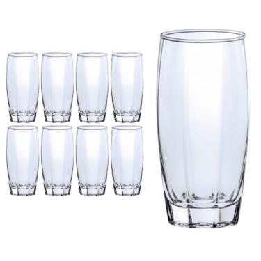 Imagem de 8 Copos de Vidro 370ml Florence Transparente Suco Agua