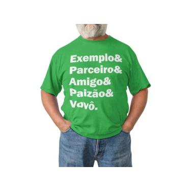 Imagem de Camiseta Frase Dia Dos Pais Avô Vovô Verde Bandeira - Del France
