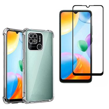 Imagem de Kit Capa Anti Impacto e Película 5D 9D Cerâmica Para Xiaomi Redmi Note 11s Redmi 10C Poco X4 Pro (Redmi 10C)