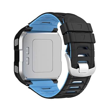 Imagem de GANYUU Pulseira de relógio de silicone para Garmin Forerunner 920XT Pulseira de substituição de pulseira de treinamento esportivo acessórios de pulseira (cor: preto azul)