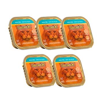 Imagem de Kit 5 Rações Special Cat Patê Gatos Adultos Peixe 100g