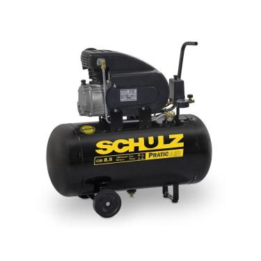 Imagem de Motocompressor De Ar Pratic Air CSI 8,5/50 8,5 Pés 2HP 50 Litros C/Rodas 220v - Schulz