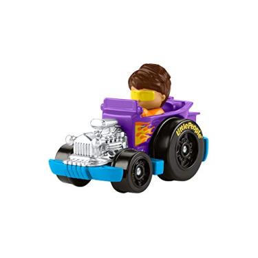 Imagem de Fisher-Price Little People Wheelies Hot Rod - GMJ23 ~ Carro colecionável roxo e azul