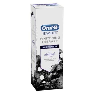Imagem de Creme Dental Oral-B 3D White Therapy Charcoal 102G - Oral B