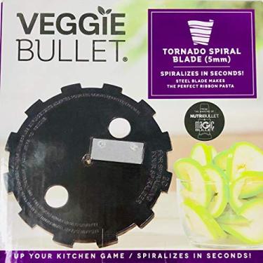 Imagem de Veggie Bullet Acessório de lâmina de aço espiralizador de fita de 5 mm Tornado Spiral