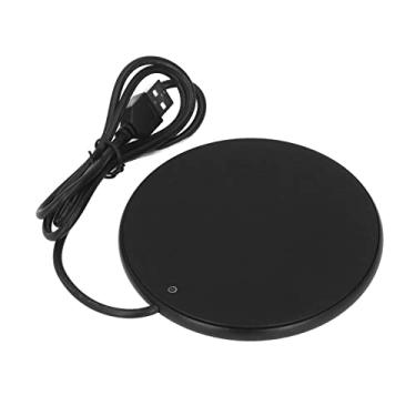 Imagem de , Pequena base portátil de economia de espaço placa aquecedor de vela de vidro temperado função de desligamento inteligente para casa para viajar para escritório