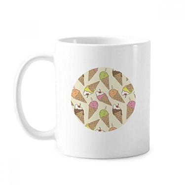 Imagem de Caneca de cerâmica para sorvete de chocolate cereja xícara de porcelana de café