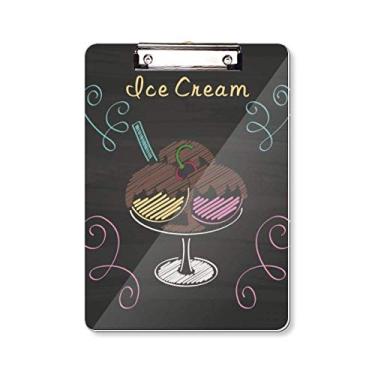 Imagem de DIYthinker Três pranchetas de bola de sorvete de chocolate doce placa de suporte A4