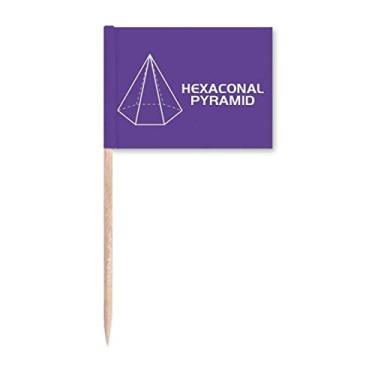 Imagem de Pirâmide hexagonal matemático geométrico palito de dentes marcadores marcadores decoração de festa