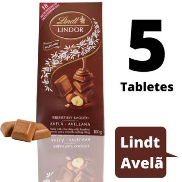 Imagem de Chocolates Lindt Lindor Ao Leite Com Avelã 100G Kit Com 5