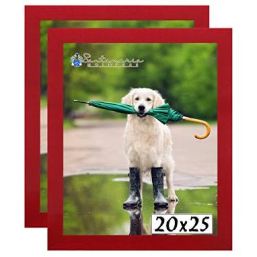 Imagem de Kit 2 Porta Retrato Molduras 20x25 Vermelho