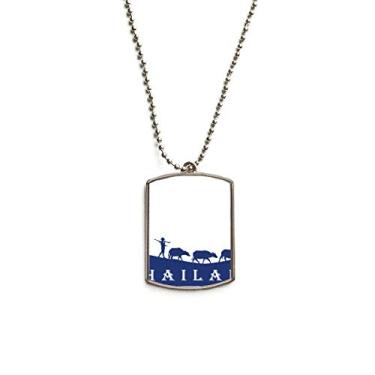 Imagem de DIYthinker Colar de aço inoxidável com pingente de identificação para cães da Tailândia Cultura alfandegária do Reino da Tailândia