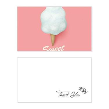 Imagem de Casquinhas de sorvete de sorvete com sorvete e cartão de agradecimento de aniversário