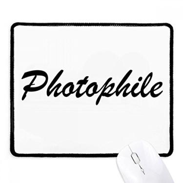 Imagem de Mousepad de palavras elegantes Photophile com bordas costuradas Tapete de borracha para jogos