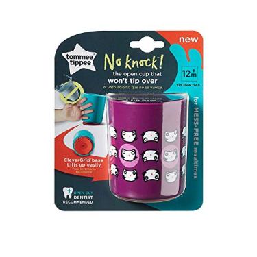 Imagem de Copo Infantil Anti-queda No Knock 190 ML Difícil de Derrubar Roxo Gatinhos Desenvolvimento da Coordenação - Multikids