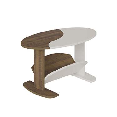 Imagem de Mesa de Centro com revisteiro ISIS cor Pinho com Off white - Artely