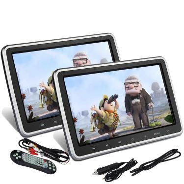 Imagem de Tela De Encosto De CabeçA De Carro De 10,1 Polegadas, DVD Player Para Carro Infantil, Tomada De Fone De Ouvido EstéReo De 3,5 MM, USB/SD/IR/FM/Jogo Integrado, HDMI WI-FI,2PCS