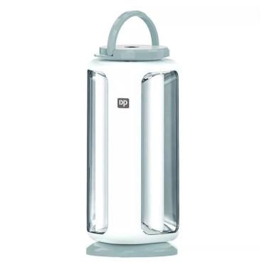 Imagem de Lanterna Led Recarregável 1800mah Portátil Emergência Bivolt Cor:cinza