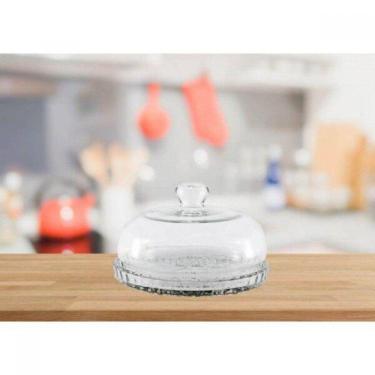Imagem de Queijeira Vidro Base Decorada Veneza Grande 20Cm - Mistral