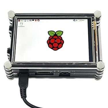 Imagem de MOUDOAUER 1 kit de tela sensível ao toque de 3,5 polegadas LCD TFT 320 x 480 para Raspberry Pi 2/3 modelo B