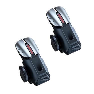 Imagem de DAGIJIRD 2 peças de controle de gatilho de jogo, 4 gatilhos para celular controle de mira e fogo para controle de jogos