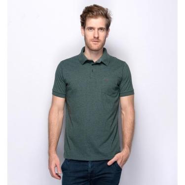 Imagem de Camisa Polo Masculina Bolso Manga Curta Piquet Geométrico-Masculino