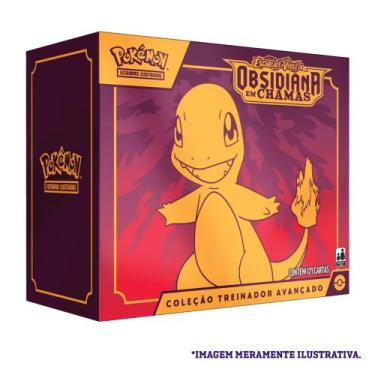 Imagem de Pokémon Box Treinador Avançado Ev3 - Obsidiana Em Chamas - Copag