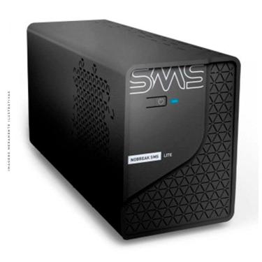 Imagem de Nobreak SMS Lite, 600VA, 4 Tomadas, Bivolt, Preto - 0029202