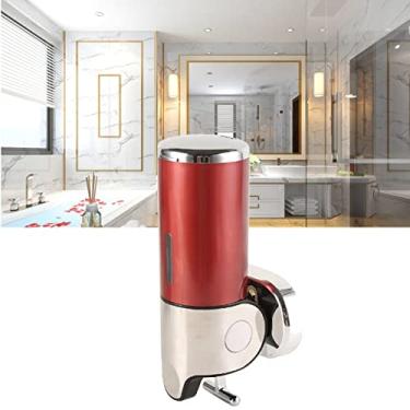 Imagem de Distribuidor de Condicionador de Mão, Alavanca Tipo T ABS Decorativo de Aço Inoxidável 500ML Dispensador de Shampoo de Chuveiro Montado na Parede para Hotel (Vermelho)
