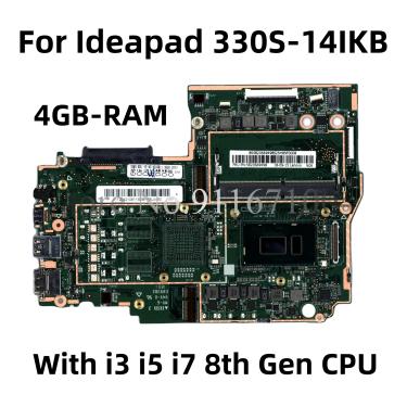 Imagem de Placa-mãe do portátil para Lenovo Ideapad  330S  330S-14IKB  i3  i5  i7  7  processador central da