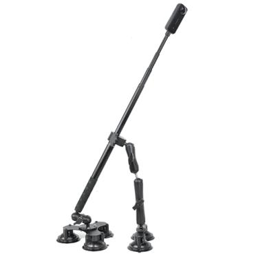 Imagem de Fotoleey Kit de montagem de carro com ventosa de câmera 360 para Insta360 X4/X5/X3/Ace Pro/Go 3 e GoPro Max/Hero 12/11 - Tripla/5 ventosas com super grampo e bastão de selfie para gravação de vídeo de